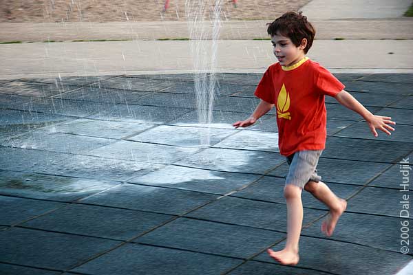 Playing in a Water Park